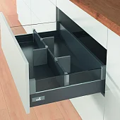 Кухонные органайзеры Hettich кухонный разделитель orgastore 820 для atira, гл. 470мм, в базу на 600мм, антрацит