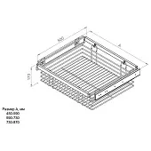 Корзины сетчатые корзина выдвижная для белья umm 730-870*500*170мм без напр., черная