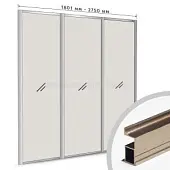 Комплекты профиля серии SLIM, FIT комплект профиля-купе fit на 3 двери (ширина шкафа 1801-2750 мм), шампань браш